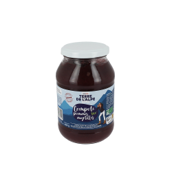 TERRE DE L'ALPE Compote de Savoie Pomme Myrtille Bio - 480g