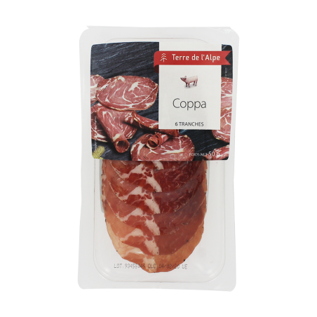 Coppa 6 tranches Le paquet de 50g TERRE DE L'ALPE