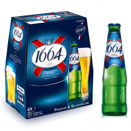 KRONENBOURG Bière blonde 1664 5.5° 6x25cl